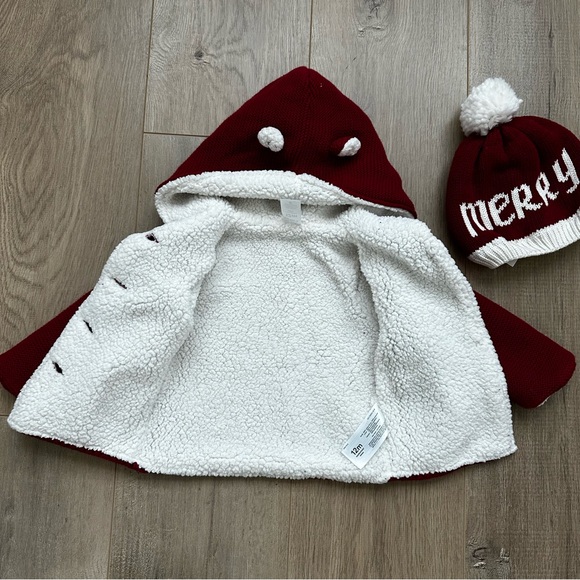 Red Hooded Jacket and Merry Hat Set - Picture 5 of 6